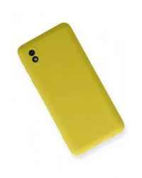 Newface Samsung Galaxy A01 Core Kılıf Nano içi Kadife Silikon - Sarı