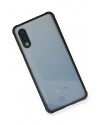 Newface Samsung Galaxy A02 Kılıf Miami Şeffaf Silikon - Siyah