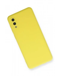 Newface Samsung Galaxy A02 Kılıf Nano içi Kadife Silikon - Sarı
