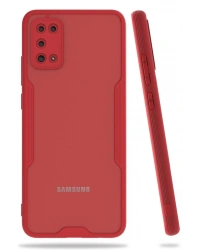 Newface Samsung Galaxy A02S Kılıf Platin Silikon - Kırmızı