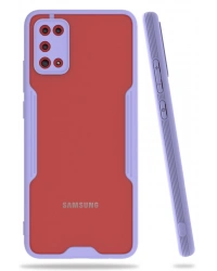 Newface Samsung Galaxy A02S Kılıf Platin Silikon - Lila