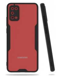 Newface Samsung Galaxy A02S Kılıf Platin Silikon - Siyah