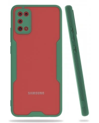 Newface Samsung Galaxy A02S Kılıf Platin Silikon - Yeşil