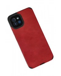 Newface Samsung Galaxy A03 Kılıf Loop Deri Silikon - Kırmızı