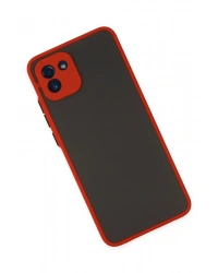 Newface Samsung Galaxy A03 Kılıf Montreal Silikon Kapak - Kırmızı