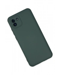 Newface Samsung Galaxy A03 Kılıf Nano içi Kadife Silikon - Koyu Yeşil