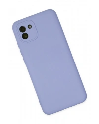 Newface Samsung Galaxy A03 Kılıf Nano içi Kadife Silikon - Lila