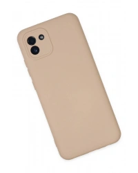 Newface Samsung Galaxy A03 Kılıf Nano içi Kadife Silikon - Pudra