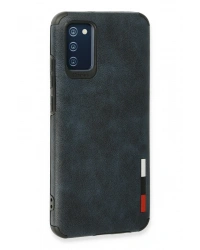 Newface Samsung Galaxy A03S Kılıf Loop Deri Silikon - Lacivert