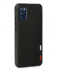 Newface Samsung Galaxy A03S Kılıf Loop Deri Silikon - Siyah