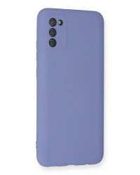 Newface Samsung Galaxy A03S Kılıf Nano içi Kadife Silikon - Lila