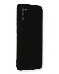 Newface Samsung Galaxy A03S Kılıf Nano içi Kadife Silikon - Siyah