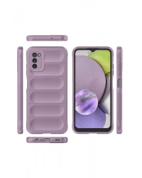 Newface Samsung Galaxy A03S Kılıf Optimum Silikon - Mor