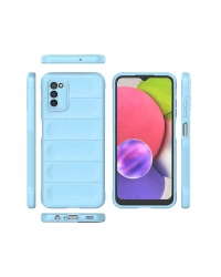 Newface Samsung Galaxy A03S Kılıf Optimum Silikon - Sky Blue