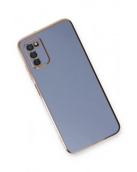 Newface Samsung Galaxy A03S Kılıf Volet Silikon - Mavi