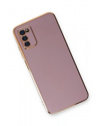 Newface Samsung Galaxy A03S Kılıf Volet Silikon - Mor