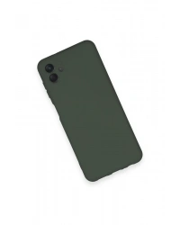 Newface Samsung Galaxy A04 Kılıf Nano içi Kadife Silikon - Koyu Yeşil