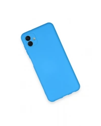 Newface Samsung Galaxy A04 Kılıf Nano içi Kadife Silikon - Mavi