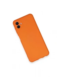 Newface Samsung Galaxy A04 Kılıf Nano içi Kadife Silikon - Turuncu