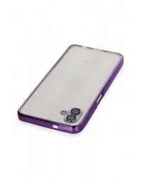 Newface Samsung Galaxy A04 Kılıf Razer Lensli Silikon - Mor