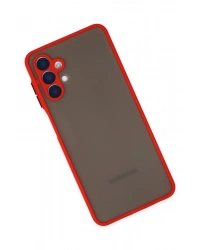 Newface Samsung Galaxy A04S Kılıf Montreal Silikon Kapak - Kırmızı