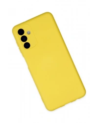 Newface Samsung Galaxy A04S Kılıf Nano içi Kadife Silikon - Sarı