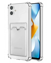 Newface Samsung Galaxy A05 Kılıf Kart Şeffaf Silikon - Şeffaf