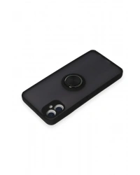 Newface Samsung Galaxy A05 Kılıf Montreal Yüzüklü Silikon Kapak - Siyah