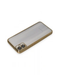 Newface Samsung Galaxy A05 Kılıf Razer Lensli Silikon - Gold