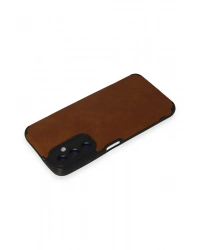 Newface Samsung Galaxy A05S Kılıf Loop Deri Silikon - Kahverengi