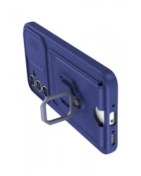 Newface Samsung Galaxy A05S Kılıf Zuma Kartvizitli Yüzüklü Silikon - Lacivert