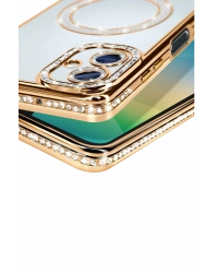 Newface Samsung Galaxy A06 Joke Simli Magneticsafe Kılıf - Gold