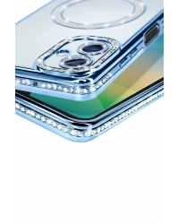 Newface Samsung Galaxy A06 Joke Simli Magneticsafe Kılıf - Mavi