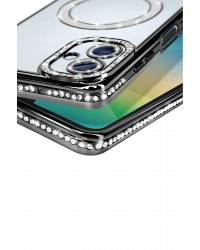 Newface Samsung Galaxy A06 Joke Simli Magneticsafe Kılıf - Siyah