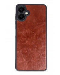 Newface Samsung Galaxy A06 Kılıf Aras Deri Kapak - Bordo