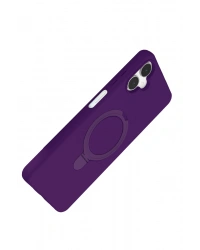 Newface Samsung Galaxy A06 Regal Magsafe Standlı Kapak - Derin Mor