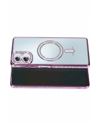 Newface Samsung Galaxy A07 4G Joke Simli Magneticsafe Kılıf - Derin Mor