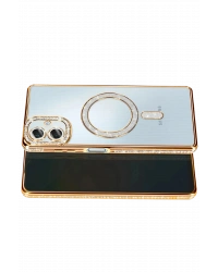 Newface Samsung Galaxy A07 4G Joke Simli Magneticsafe Kılıf - Gold