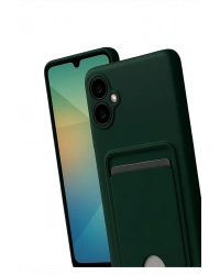 Newface Samsung Galaxy A07 4G Kelvin Kartvizitli Silikon - Koyu Yeşil