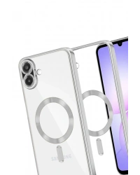 Newface Samsung Galaxy A07 4G Kross Magneticsafe Kapak - Gümüş