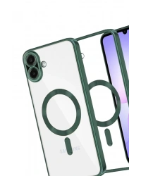 Newface Samsung Galaxy A07 4G Kross Magneticsafe Kapak - Koyu Yeşil