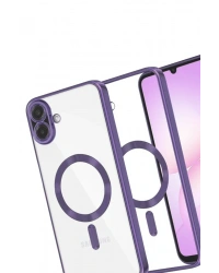 Newface Samsung Galaxy A07 4G Kross Magneticsafe Kapak - Mor