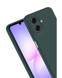 Newface Samsung Galaxy A07 4G Nano içi Kadife Silikon - K.Yeşil