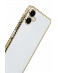 Newface Samsung Galaxy A07 4G Razer Lensli Silikon - Gold