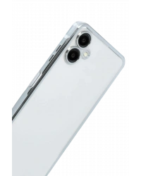 Newface Samsung Galaxy A07 4G Razer Lensli Silikon - Gümüş