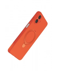 Newface Samsung Galaxy A07 4G Regal Magsafe Standlı Kapak - Turuncu