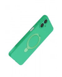 Newface Samsung Galaxy A07 4G Regal Magsafe Standlı Kapak - Yeşil