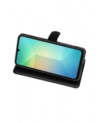 Newface Samsung Galaxy A07 4G Trend S Plus Kapaklı Kılıf - Siyah