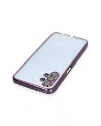 Newface Samsung Galaxy A13 4G Kılıf Razer Lensli Silikon - Mor