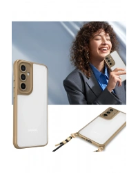 Newface Samsung Galaxy A15 4G Kılıf Penta Silikon Kılıf - Çöl Titanyum